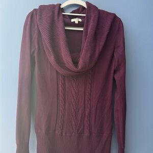 Buffalo David Bitton Deep Purple Cowl Neck Sweater